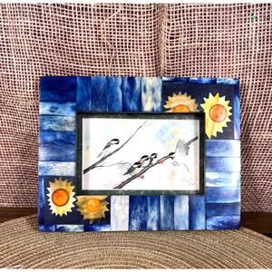 Hand Made Glass Tile Pictures Frame Made in India by Jones~Holds 6x4 inch photo
